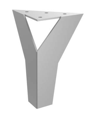 Nóżka meblowa Moderna 15 cm - srebrny