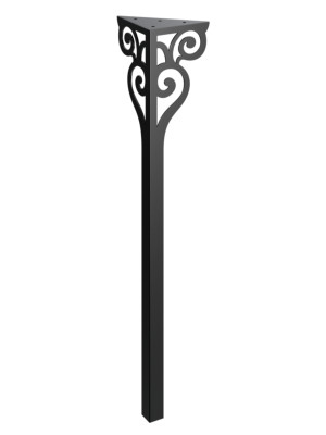 Noga do stołu Sara 72 cm - czarny mat
