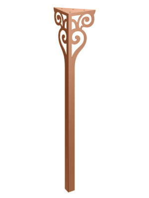 Noga do stołu Sara 72 cm - miedziany