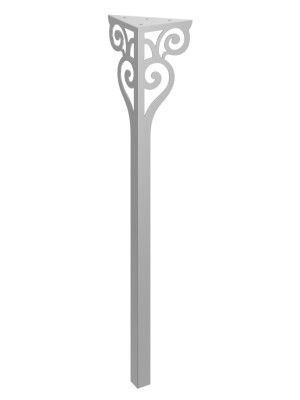 Noga do stołu Sara 72 cm - srebrny