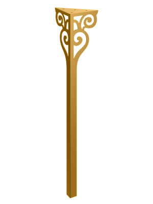 Noga do stołu Sara 72 cm - złoty