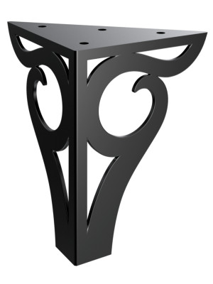 Nóżka meblowa Gian 15 cm - czarny mat