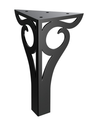 Noga do szafki Gian 20 cm - czarny mat