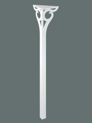 Noga do stołu Gian 72 cm - biały matowy