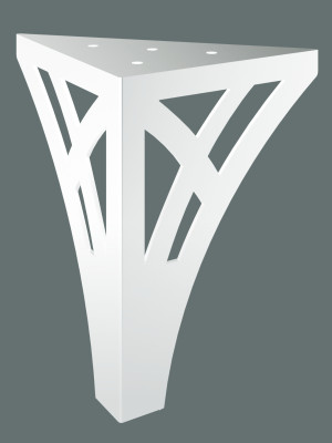 Noga do szafki Tracery 20 cm - biały matowy