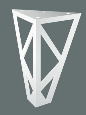 Nóżka meblowa Polygon 15 cm - biały matowy