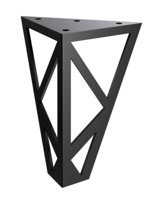 Nóżka meblowa Polygon 15 cm - czarny mat