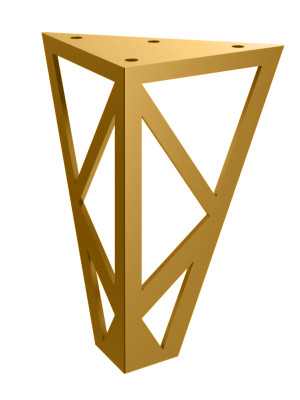 Nóżka meblowa Polygon 15 cm - złoty