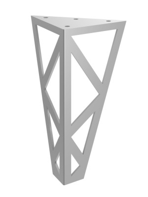 Noga do szafki Polygon 20 cm - srebrny