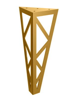 Noga meblowa Polygon 30 cm - złoty