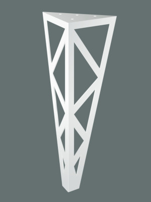 Picior pentru măsuță Polygon Chrom 40 cm - biały matowy