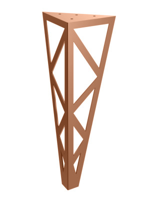 Picior pentru măsuță Polygon Chrom 40 cm - cupru