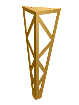 Picior pentru măsuță Polygon Chrom 40 cm - złoty