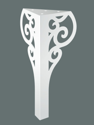 Noga meblowa Royal 30 cm - biały matowy