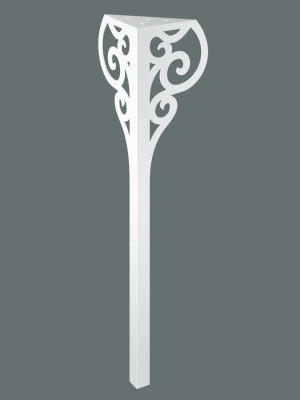 Noga do stołu Royal 72 cm - biały matowy