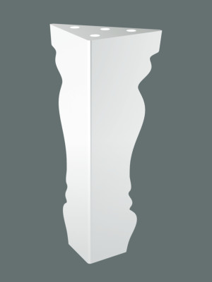 Nóżka meblowa Mary 15 cm - biały matowy