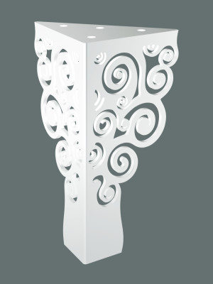 Nóżka meblowa Flores 15 cm - biały matowy