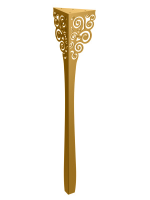 Noga do stołu Flores 72 cm - złoty
