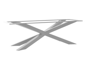 Noga metalowa do stołu pod blat kamienny Pająk XXL - srebrny