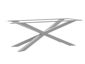 Noga metalowa do stołu pod blat kamienny Pająk XL - srebrny