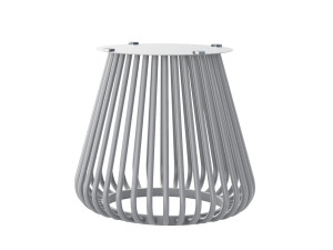 Noga metalowa pod blat szklany Tulip - srebrny