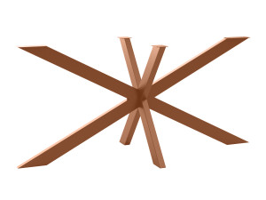 Podstawa do stołu Cross L - miedziany
