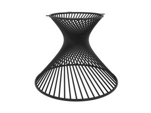 Noga metalowa do stołu Twist Loft - czarny mat