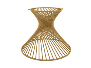 Noga metalowa do stołu Twist Loft - złoty