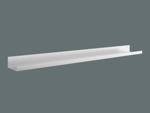 Półka metalowa łazienkowa 90 cm - biały matowy