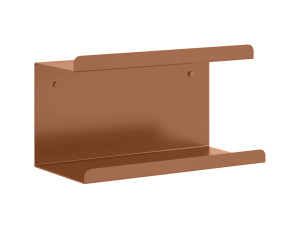 Podwójna metalowa półka ścienna Bilevel 30 cm - miedziany