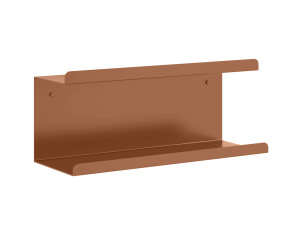 Podwójna metalowa półka ścienna Bilevel 40 cm - miedziany