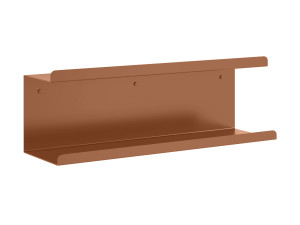 Podwójna metalowa półka ścienna Bilevel 50 cm - miedziany