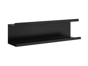 Podwójna metalowa półka ścienna Bilevel 60 cm - czarny matowy