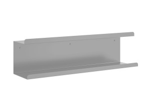 Podwójna metalowa półka ścienna Bilevel 60 cm - srebrny