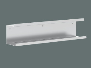 Podwójna półka łazienkowa ze stali nierdzewnej Bilevel 70 cm - biały matowy