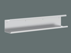 Podwójna półka łazienkowa ze stali nierdzewnej Bilevel 90 cm - biały matowy
