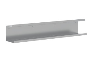 Podwójna półka łazienkowa ze stali nierdzewnej Bilevel 90 cm - srebrny