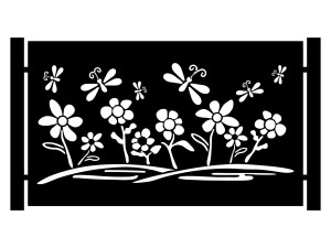 Przęsło ogrodzeniowe Terina 200×120 cm - biały matowy