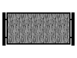 Przęsło ogrodzeniowe Maura 200×100 cm - biały matowy