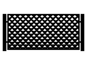 Przęsło ogrodzeniowe Dina 200×100 cm - biały matowy