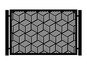 Przęsło ogrodzeniowe Elena 200×135 cm - biały matowy