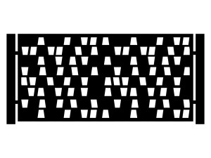 Przęsło ogrodzeniowe Cristina 200×100 cm - brązowy