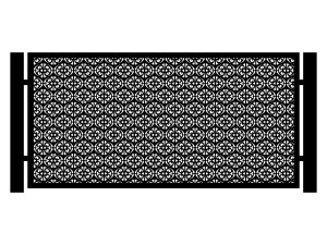 Przęsło ogrodzeniowe Caterina 200×100 cm - biały matowy