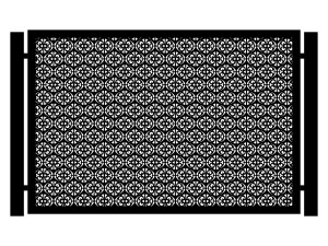 Przęsło ogrodzeniowe Caterina 200×135 cm - biały matowy