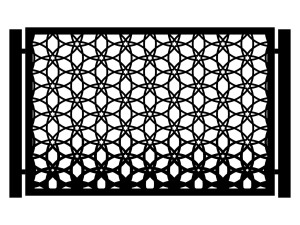 Przęsło ogrodzeniowe Azzurra 200×135 cm - brązowy