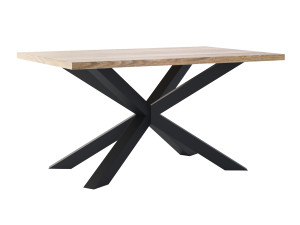 Stół dębowy Pająk - czarny mat - 150 × 90 cm (dla 4-6 osób)