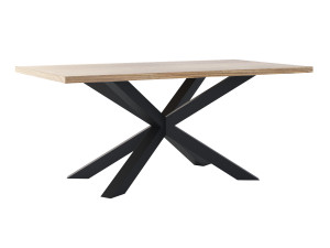 Stół dębowy Pająk - czarny mat - 180 × 90 cm (dla 6-8 osób)