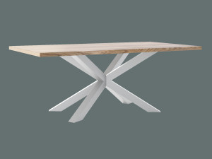 Stół dębowy Pająk - biały matowy - 200 × 100 cm (dla 8-10 osób)