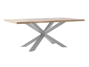 Stół dębowy Pająk - srebrny - 200 × 100 cm (dla 8-10 osób)