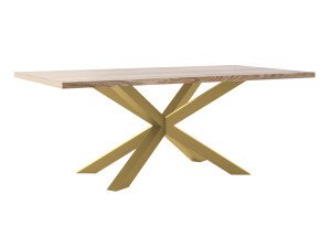 Stół dębowy Pająk - złoty - 200 × 100 cm (dla 8-10 osób)